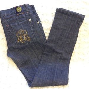 Dark blue/gold Rock & Republic straight leg jeans